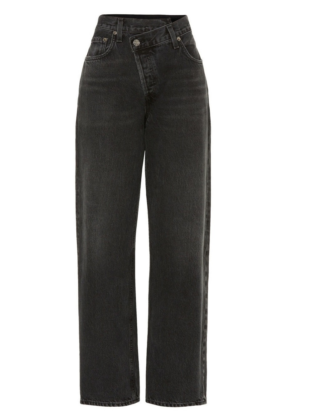 Agolde Criss Cross Black Straight Leg High-Rise Jeans - Picture 7 of 11